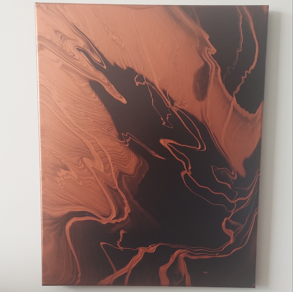 Halloween Paint Pour Painting "D"